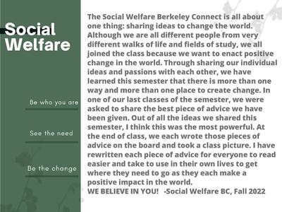 Berkeley Connect students give each other wise advice Berkeley Connect students give each other wise advice